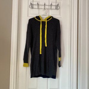 New Women Lady 100% Cashmere Hooded Oversized Knitted Sweater Dress